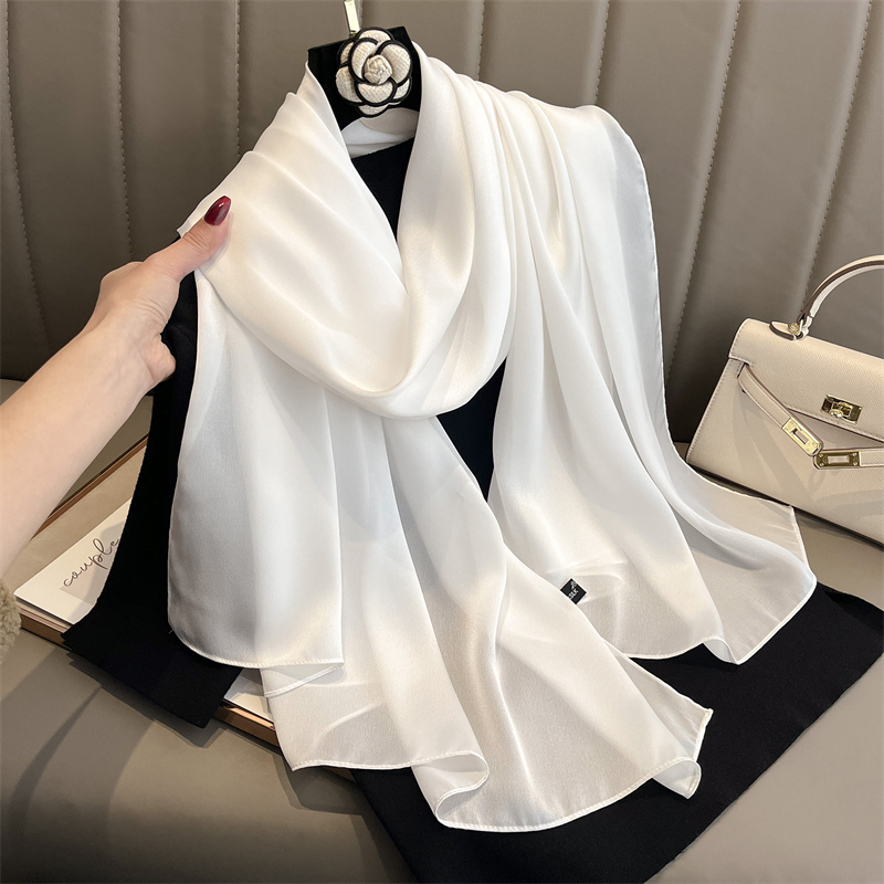 Silk Neck Scarf - 2024 Luxury Brand Spring Large Long