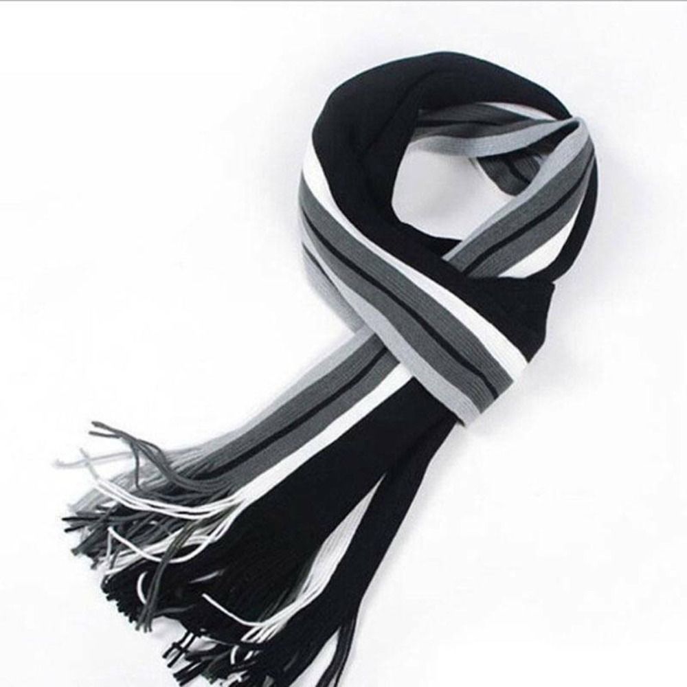 Cashmere Men Striped Scarf Fas - огляд і ціна Muffler Men Wool