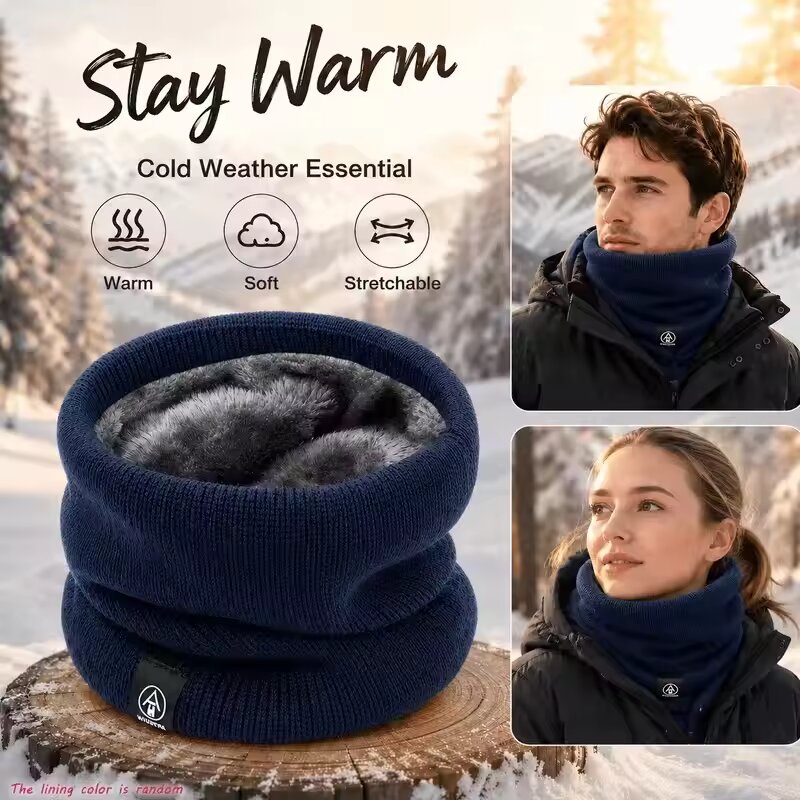 Winter Warm Knitted Neck Scarf - огляд і ціна Muffler Men Wool