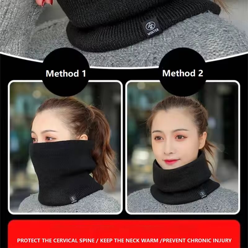 Winter Warm Knitted Neck Scarf - огляд і ціна Muffler Men Wool