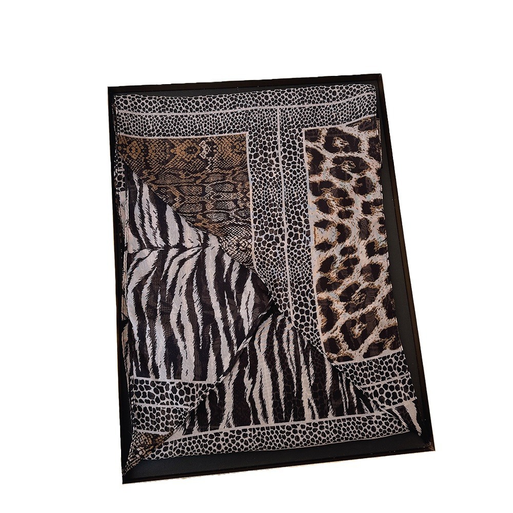 Leopard Small Long Silk Scarf  - огляд і ціна Silk Neck Scarf