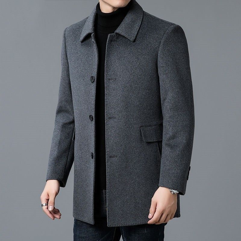 Wool Blend Coat White Mans Sha - огляд і ціна Muffler Men Wool