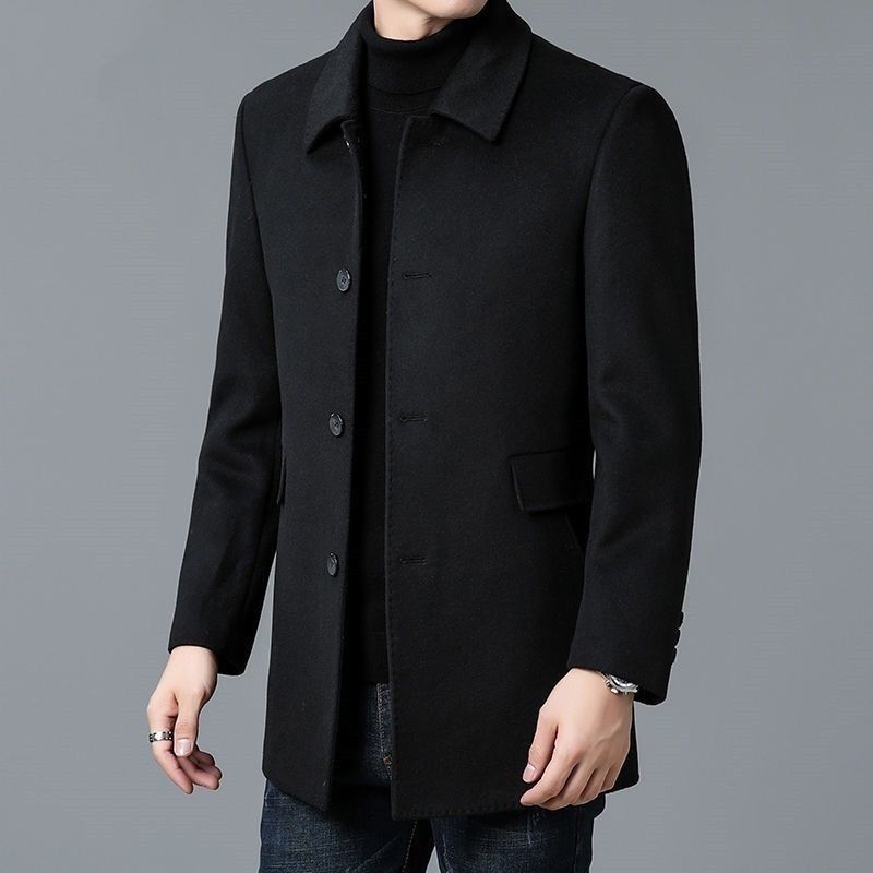 Wool Blend Coat White Mans Sha - огляд і ціна Muffler Men Wool