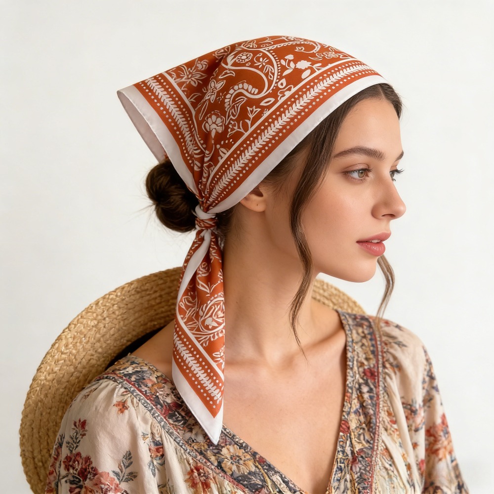 1Pc cashew print fashion silk  - огляд і ціна Silk Neck Scarf