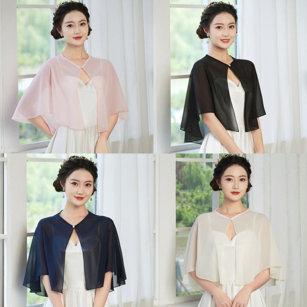 Vintage Sheer Chiffon Capelet  - огляд і ціна Stole Wedding Shawl