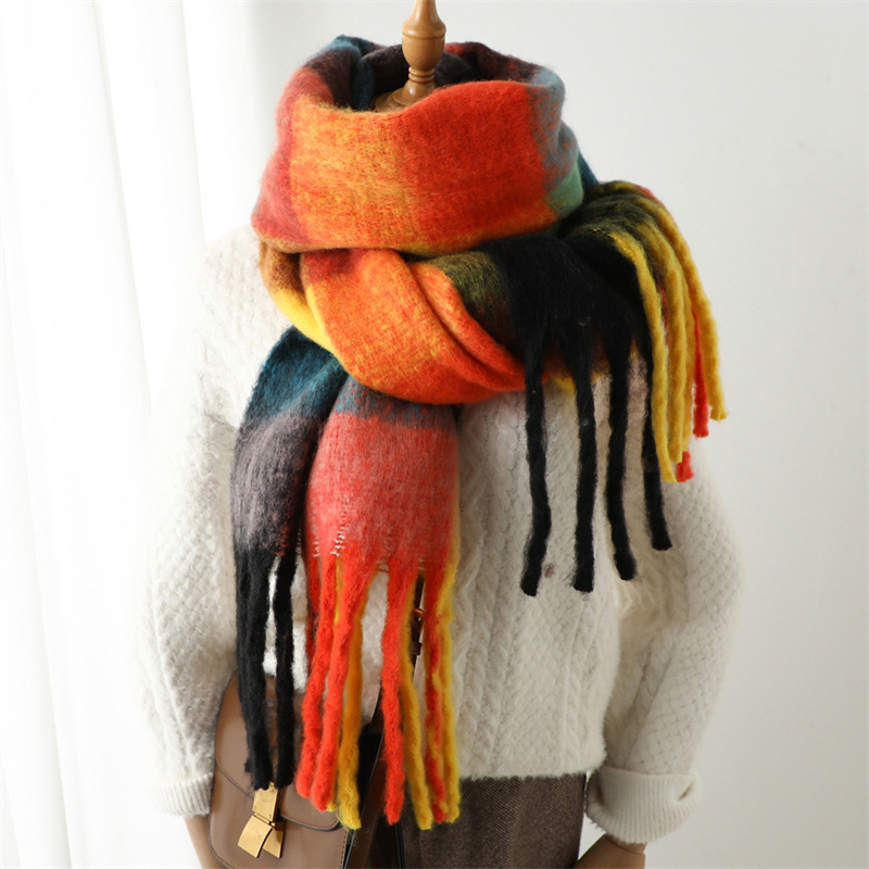 New Autumn Winter Grid Scarf W - огляд і ціна Muffler Men Wool