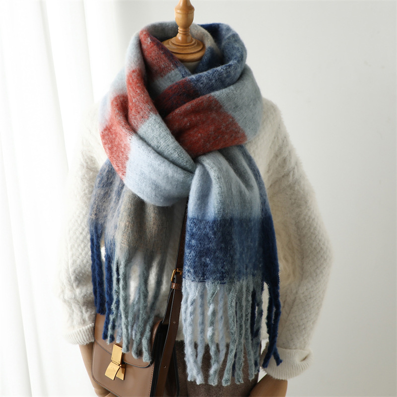 New Autumn Winter Grid Scarf W - огляд і ціна Muffler Men Wool