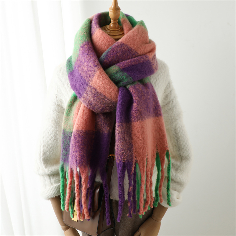 New Autumn Winter Grid Scarf W - огляд і ціна Muffler Men Wool